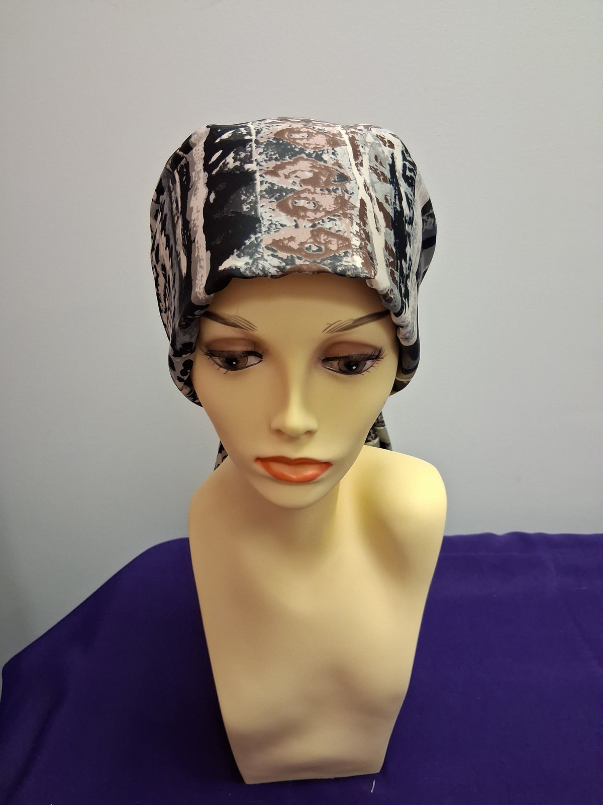 T/Scarf grey print