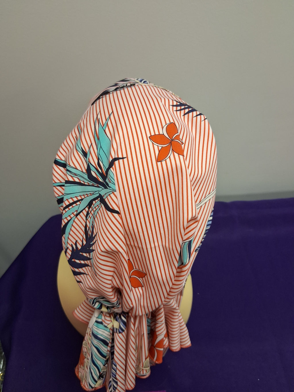TH/Pre-tied Scarf Red Sripes